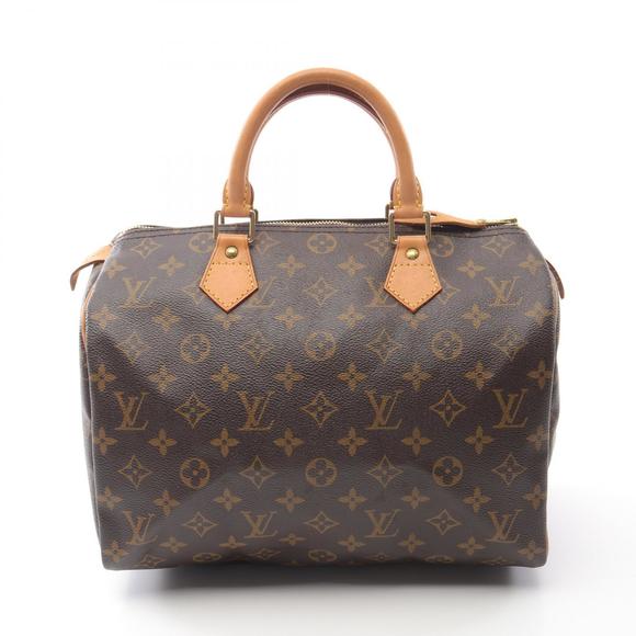 Louis Vuitton Speedy Handbag Leather Monogram Brown - Picture 1 of 7